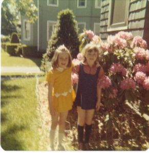 My sister and me.  circa 1974